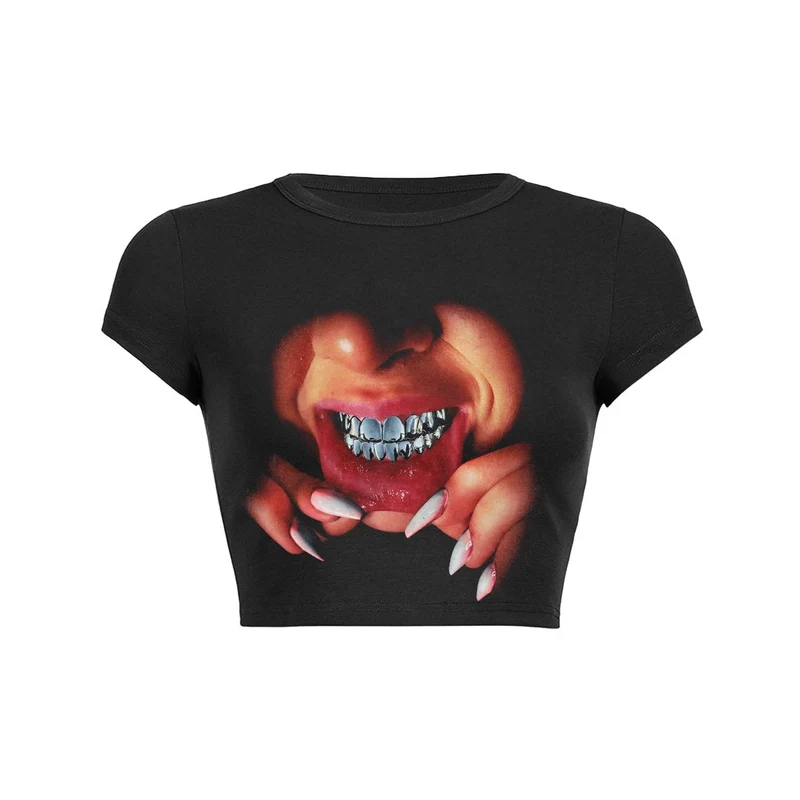 Gothic Bite Crop Top Baby T-shirt