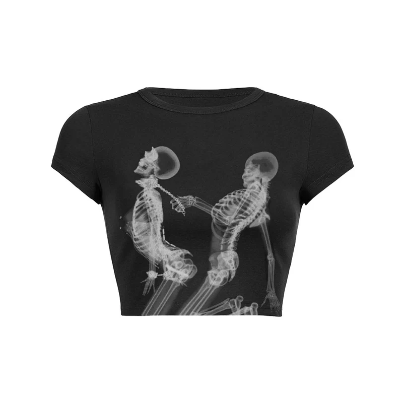 X-Ray Skeletten Crop Top Baby T-shirt