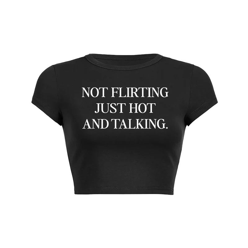 Y2K Chill Confidence crop top baby tee