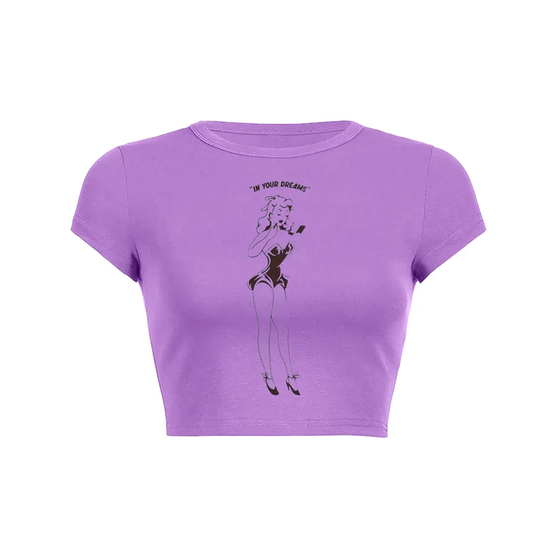 Y2K fantasy babe crop top baby tee