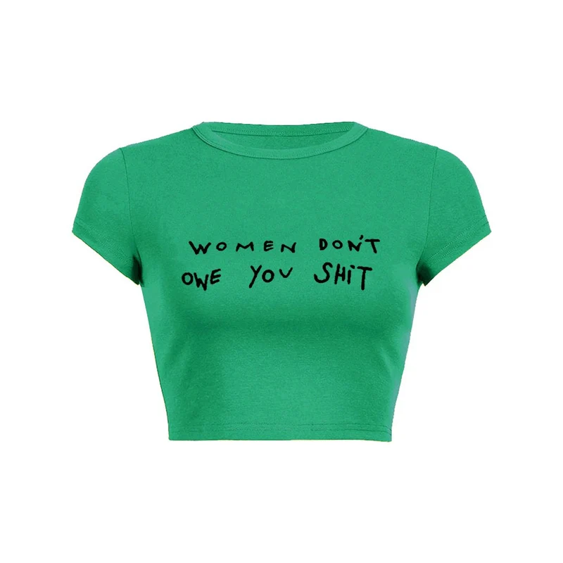 Y2K Statement Crop Top Baby Tee