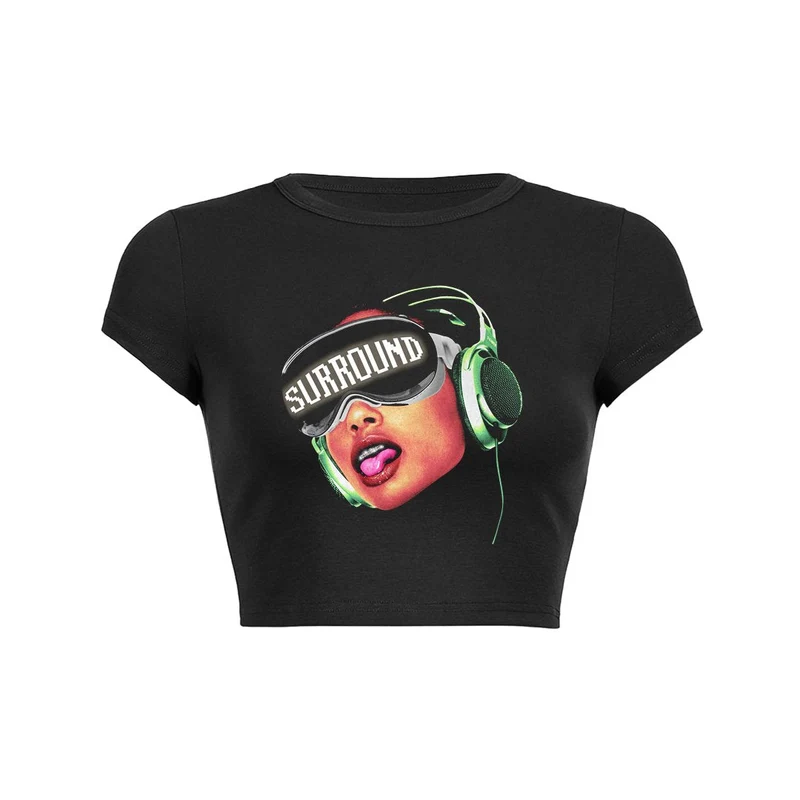 Surround Sound Crop Top Baby T-shirt