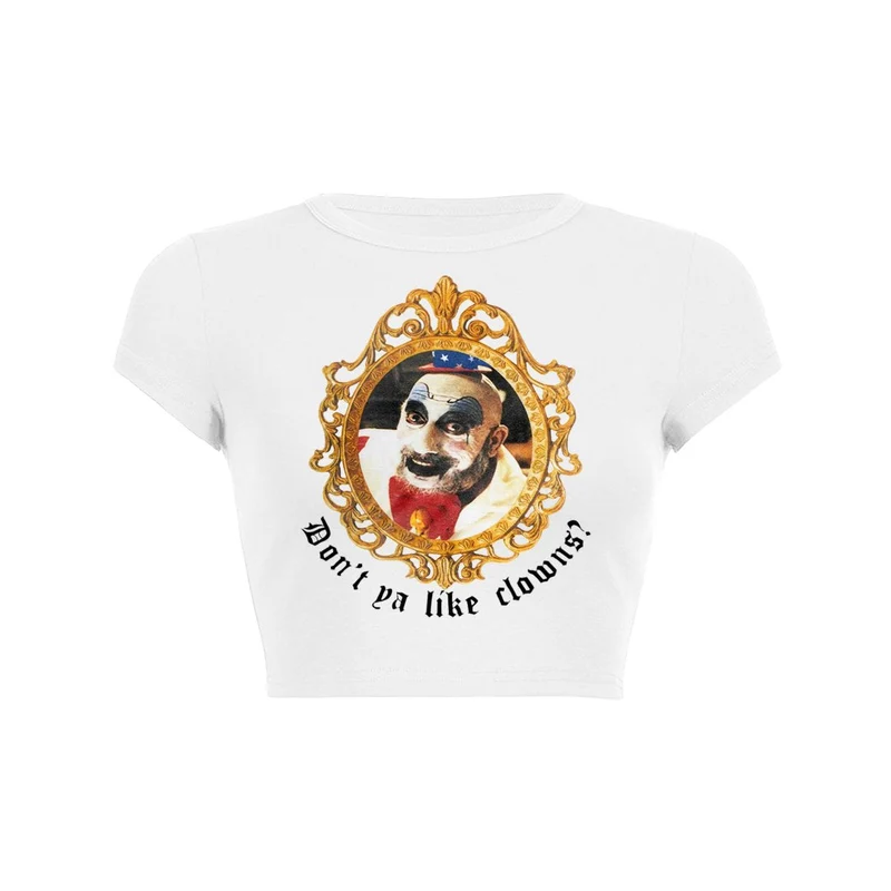 Vintage Clown Frame Crop Top Baby T-shirt