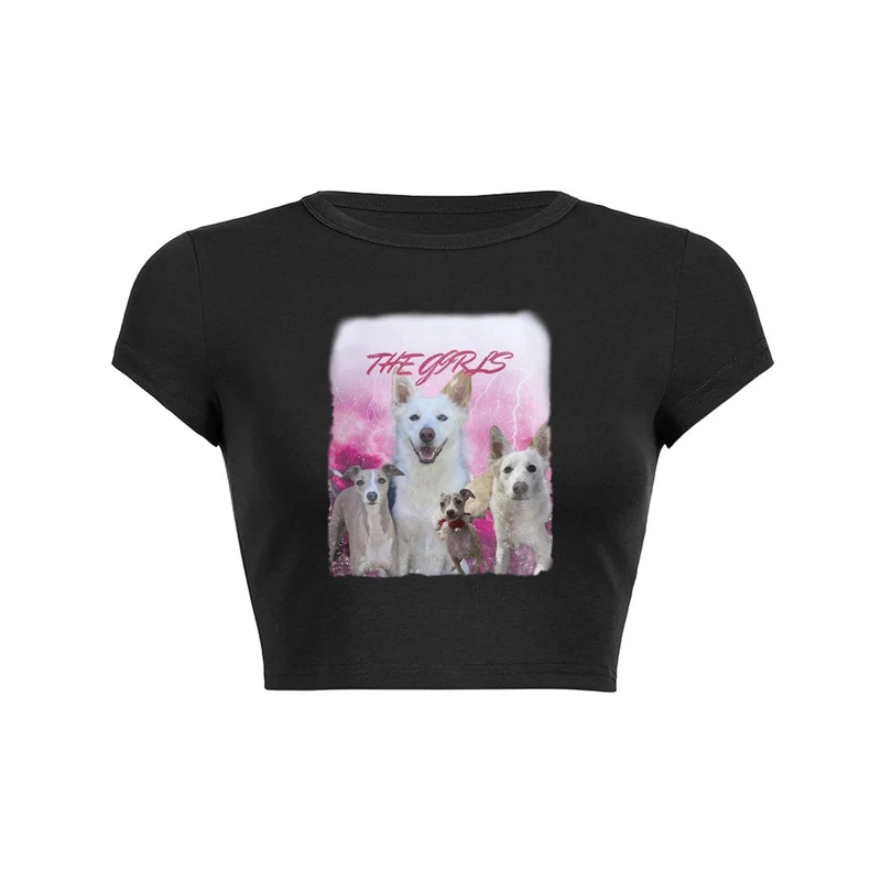 Y2K Puppy Squad Crop Top