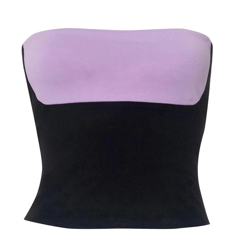 Grunge contrast rugloze tube top