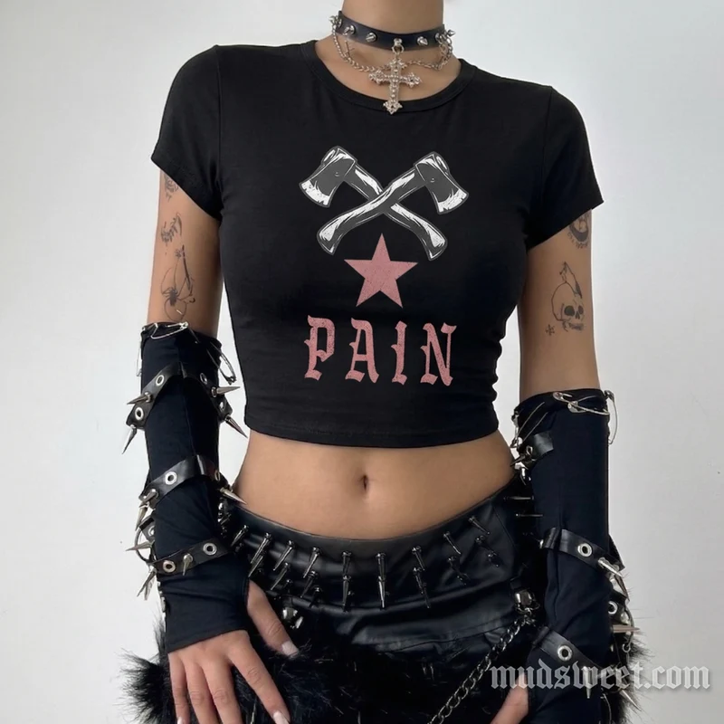 Battle Scar Crop Top Baby T-shirt