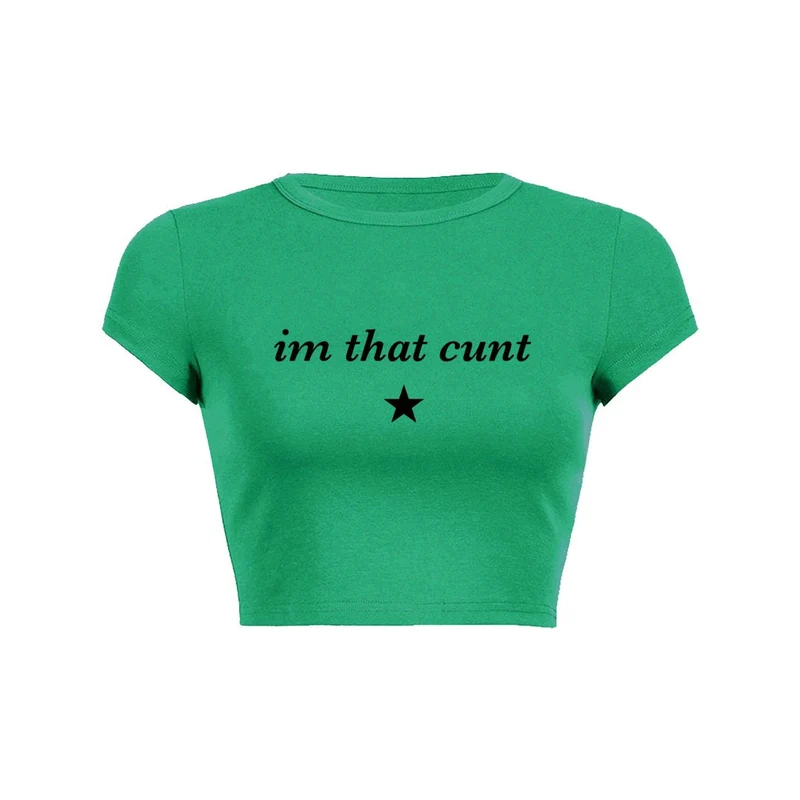 Y2K Confidently Fierce crop top