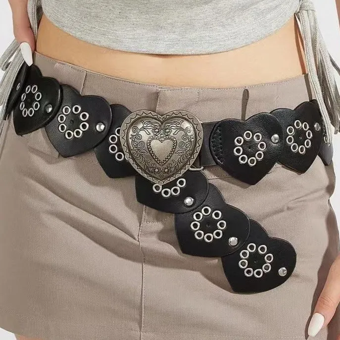 Hartvormige patchwork PU leren riem