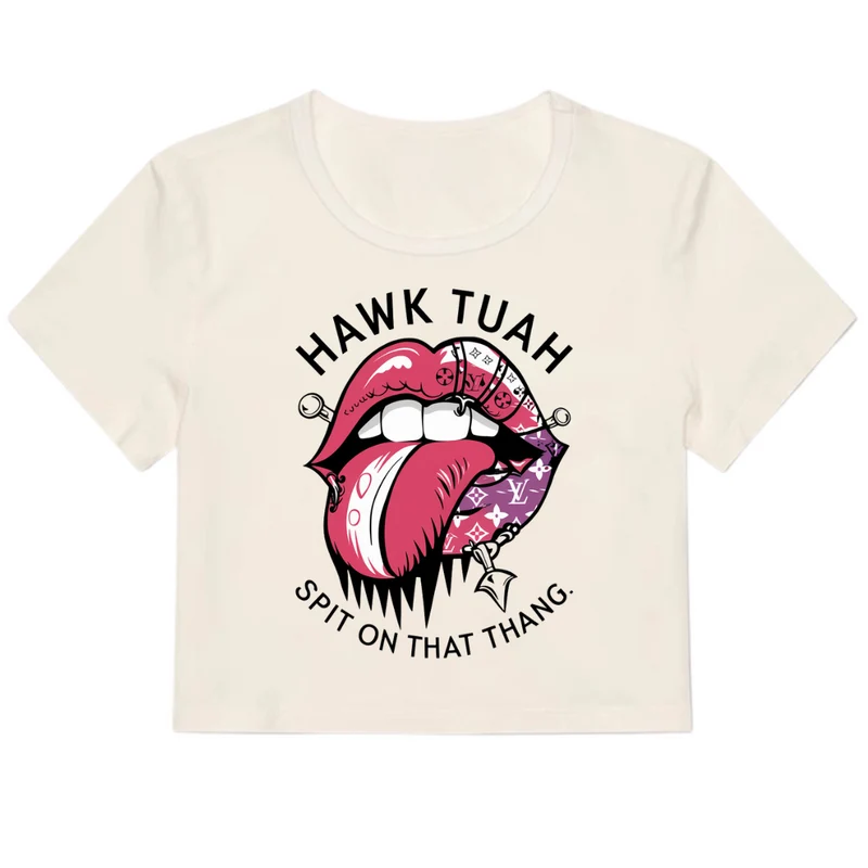 Hawk Tuah T-shirt L crop top baby T-shirt