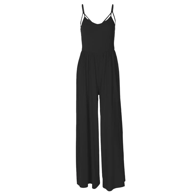 Gotische jumpsuit met plooien en gekruiste bandjes op de rug