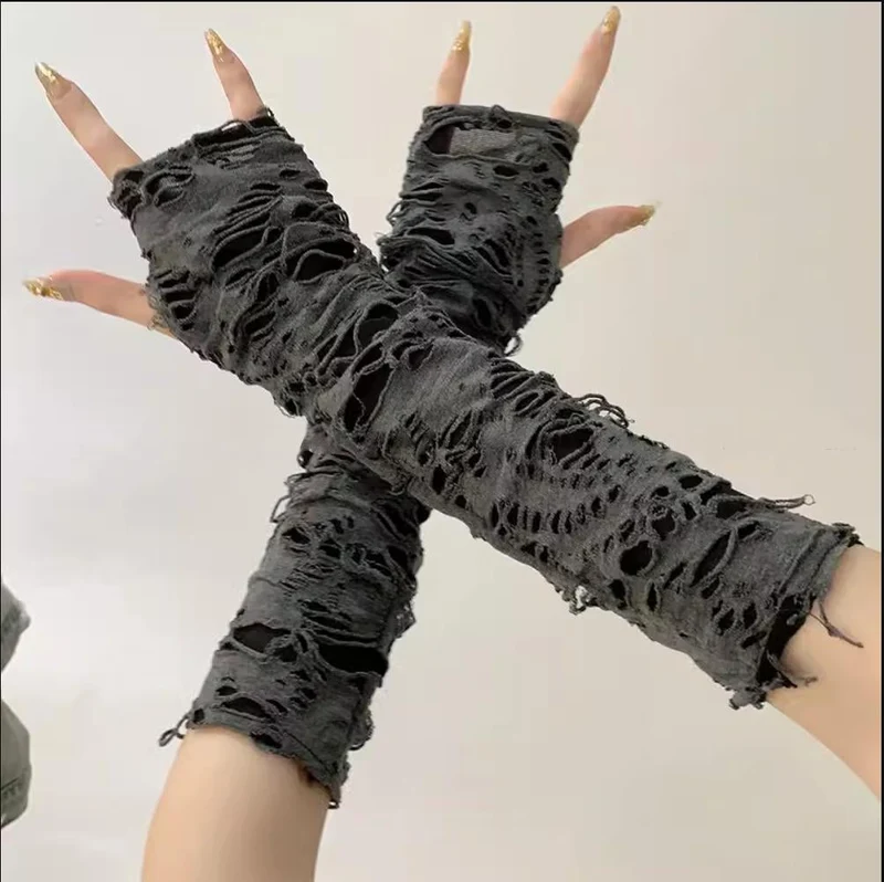 Uitgeholde, effen patchwork handschoenen