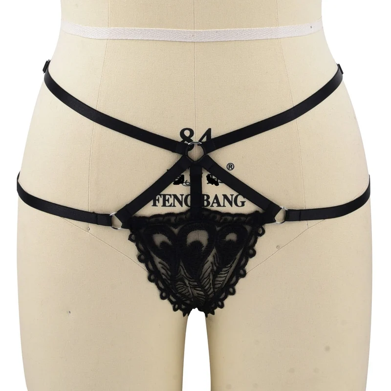 Fairycore kanten O-ring uitgeholde broek
