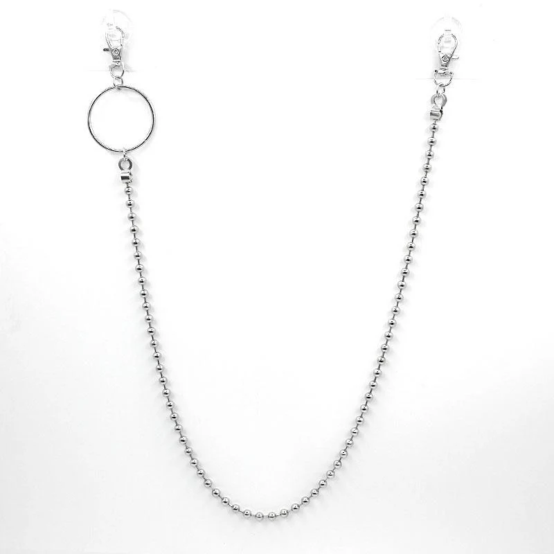 Grunge O-ring met imitatieparel, verstelbare riemaccessoire