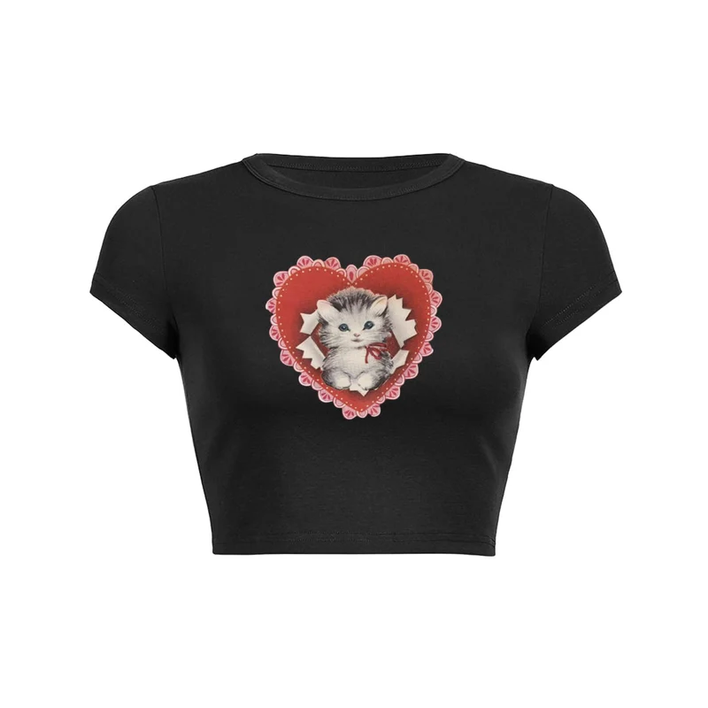 Valentijnsdag kattenliefhebber hartafbeelding