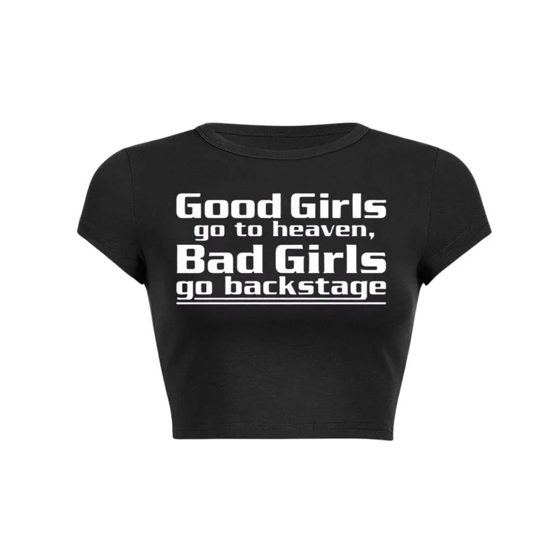 Good Girls Go To Heaven Y2K Baby T-shirt Crop Top