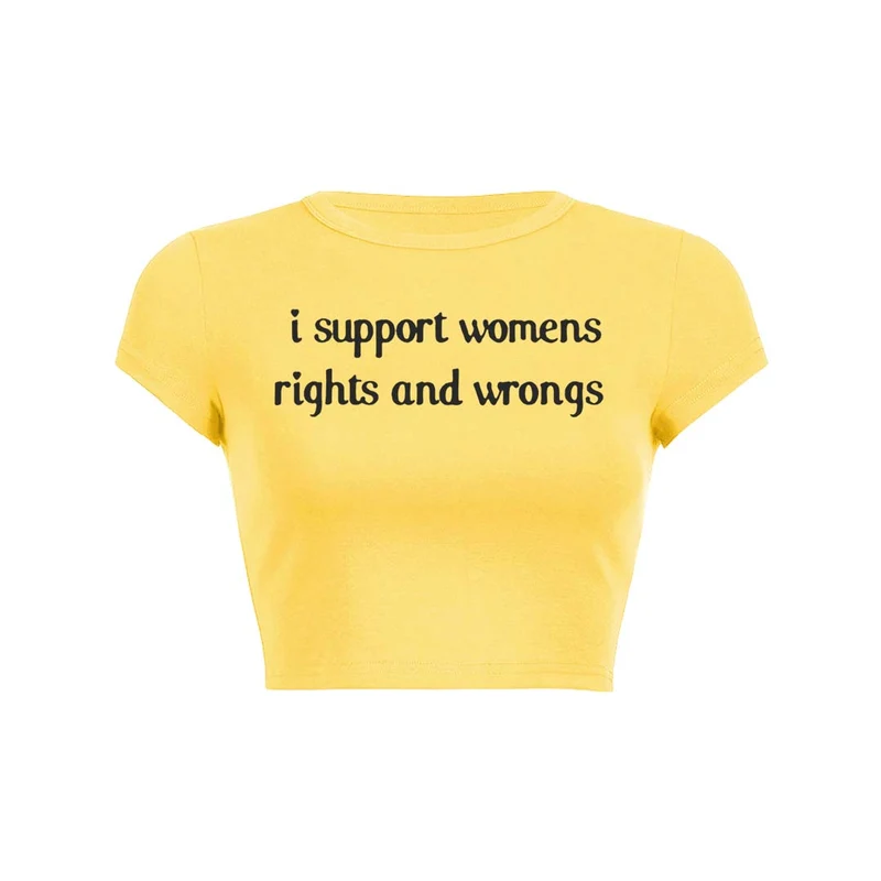 Y2K ik steun vrouwen baby t-shirt crop top