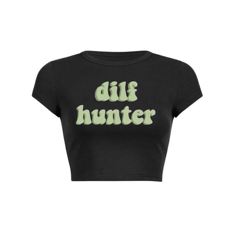 Y2K groene baby tee crop top