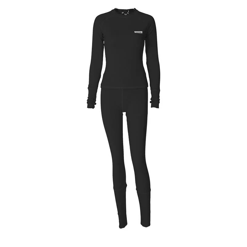 Grunge ribbed long sleeve stitch pant set