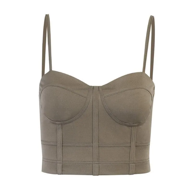 Grunge crop top met halslijn