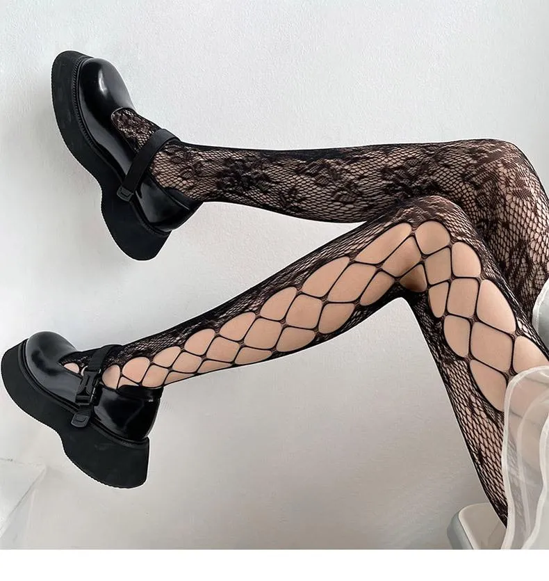 Visnetpanty met uitgesneden zijkanten