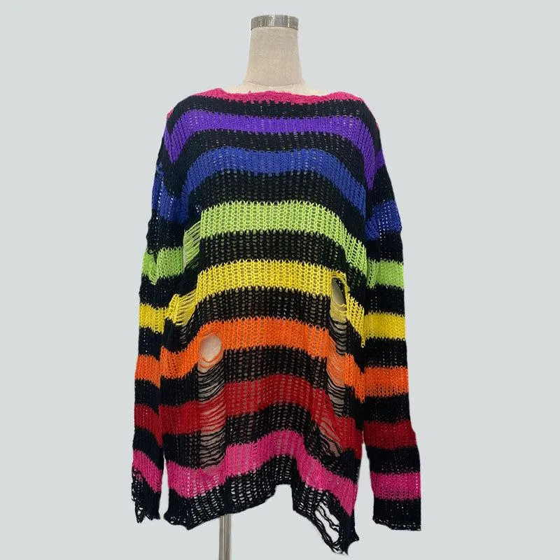 Grunge uitgeholde gehaakte top