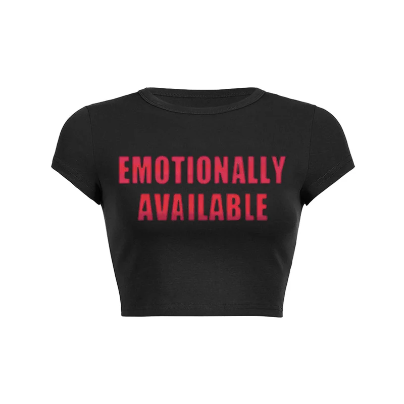 Emotioneel Beschikbaar Y2K Baby T-shirt