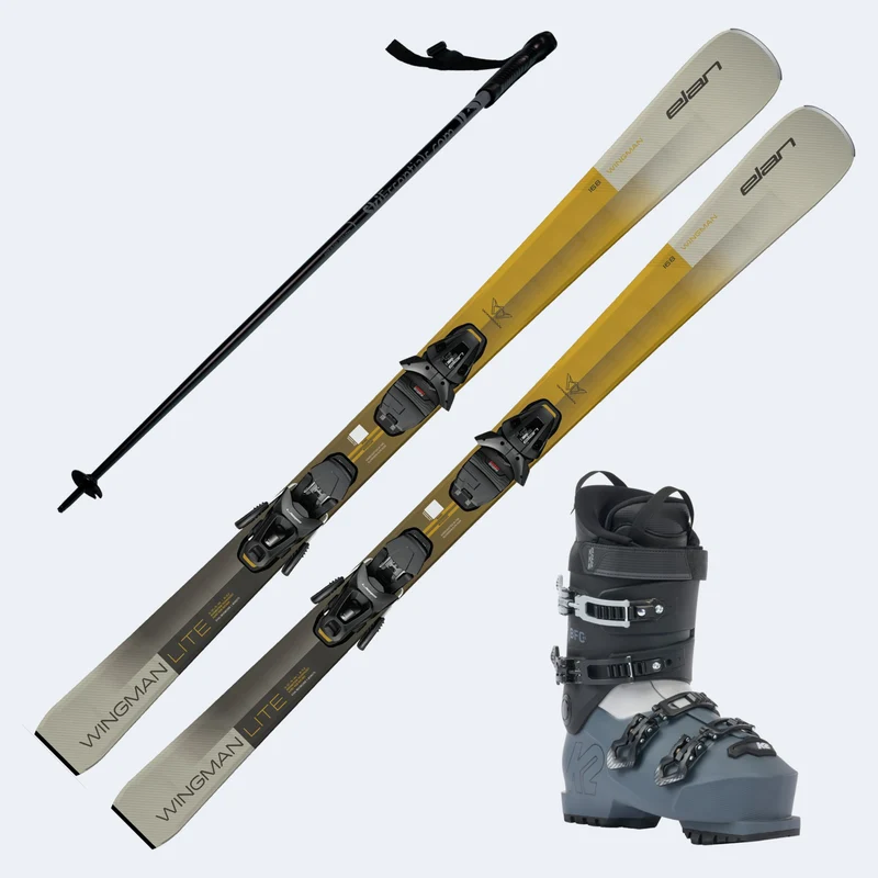 2026 Elan Wingman 78 Lite Skis with K2 BFC 80 Boots and Poles