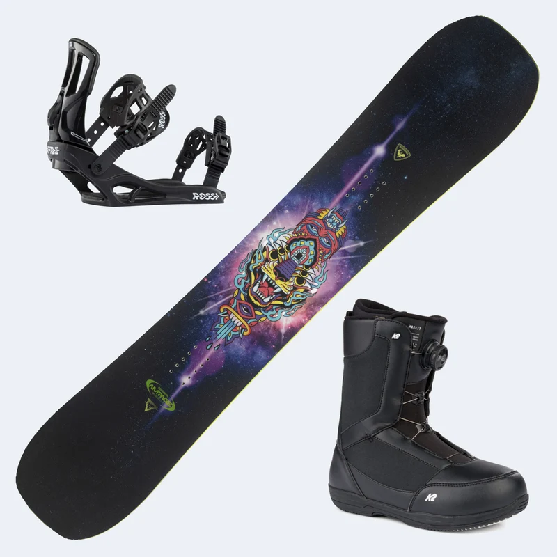 2026 Rossignol Ampage Vol 2 Snowboard with K2 Market Boots and Rossignol Battle Bindings