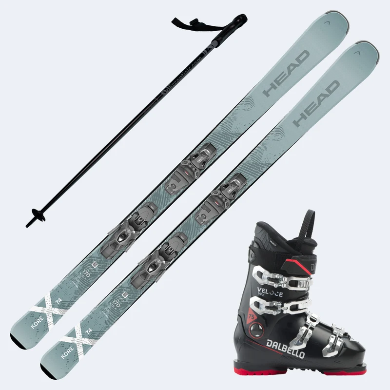 2026 Head Kore X 74 Skis with Dalbello Veloce Max 75 Boots and Poles